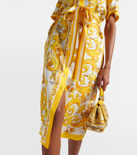 Dolce&Gabbana Majolica silk twill shirt dress