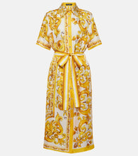 Dolce&Gabbana Majolica silk twill shirt dress. Dolce&Gabbana Majolica 真丝斜纹衬衫裙