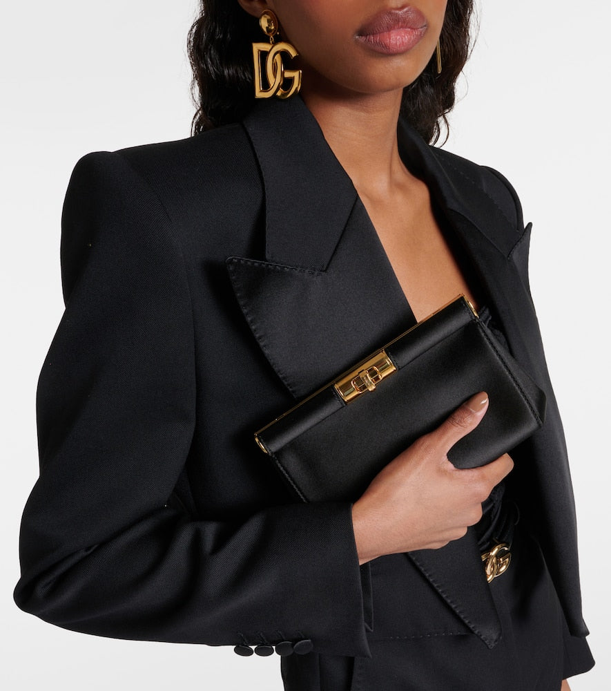 Dolce&Gabbana Marlene Small satin shoulder bag
