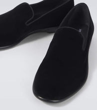 Dolce&Gabbana Milano leather-trimmed velvet loafers