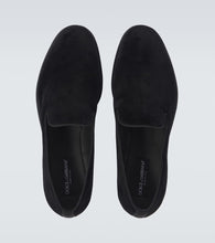 Dolce&Gabbana Milano leather-trimmed velvet loafers