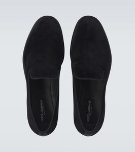 Dolce&Gabbana Milano leather-trimmed velvet loafers