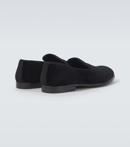Dolce&Gabbana Milano leather-trimmed velvet loafers