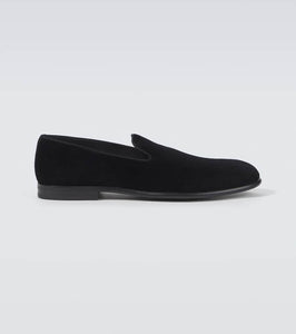 Dolce&Gabbana Milano leather-trimmed velvet loafers
