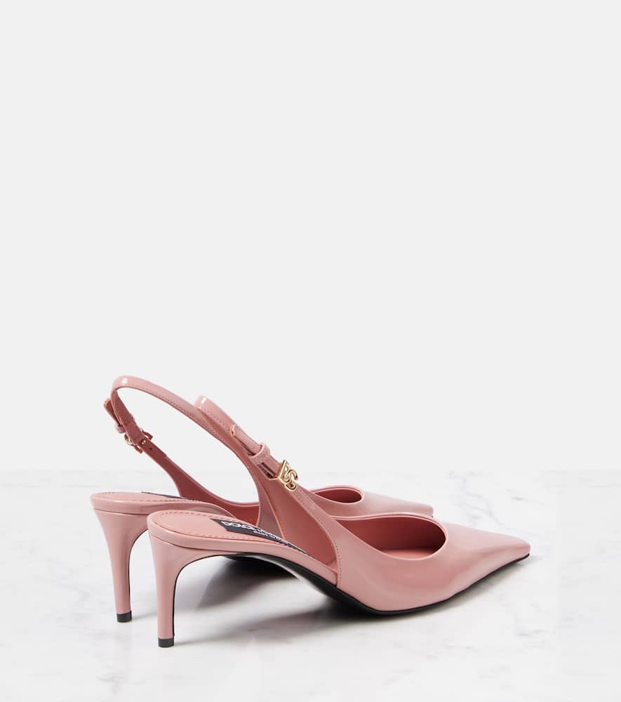 Dolce&Gabbana Mun DG leather slingback pumps