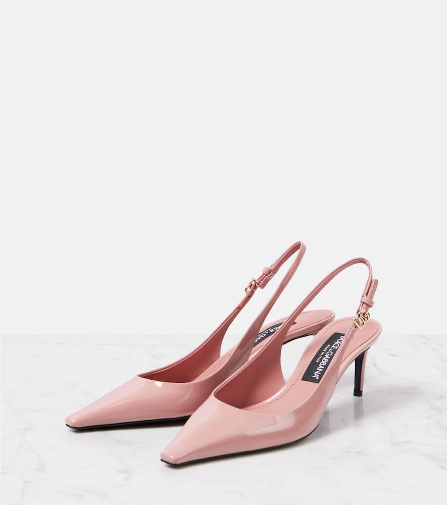 Dolce&Gabbana Mun DG leather slingback pumps
