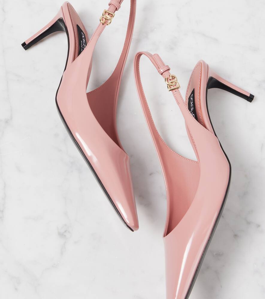 Dolce&Gabbana Mun DG leather slingback pumps
