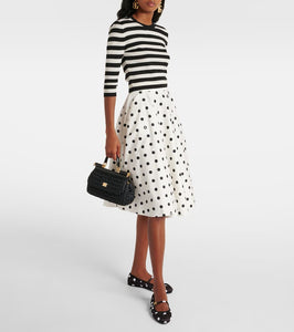 Dolce&Gabbana Odette polka-dot satin ballet flats