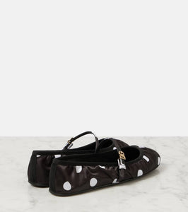 Dolce&Gabbana Odette polka-dot satin ballet flats