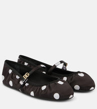 Dolce&Gabbana Odette polka-dot satin ballet flats