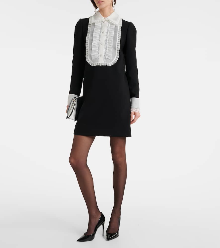 Dolce&Gabbana Organza-trimmed cr√É¬™pe minidress