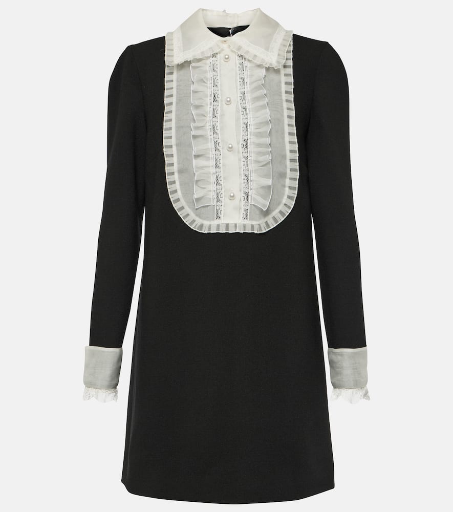 Dolce&Gabbana Organza-trimmed cr√É¬™pe minidress