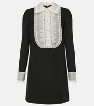 Dolce&Gabbana Organza-trimmed crêpe minidress