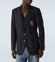 Dolce&Gabbana Patch-appliqu√É¬© wool and silk blazer