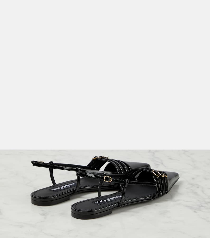 Dolce&Gabbana Patent leather slingback ballet flats