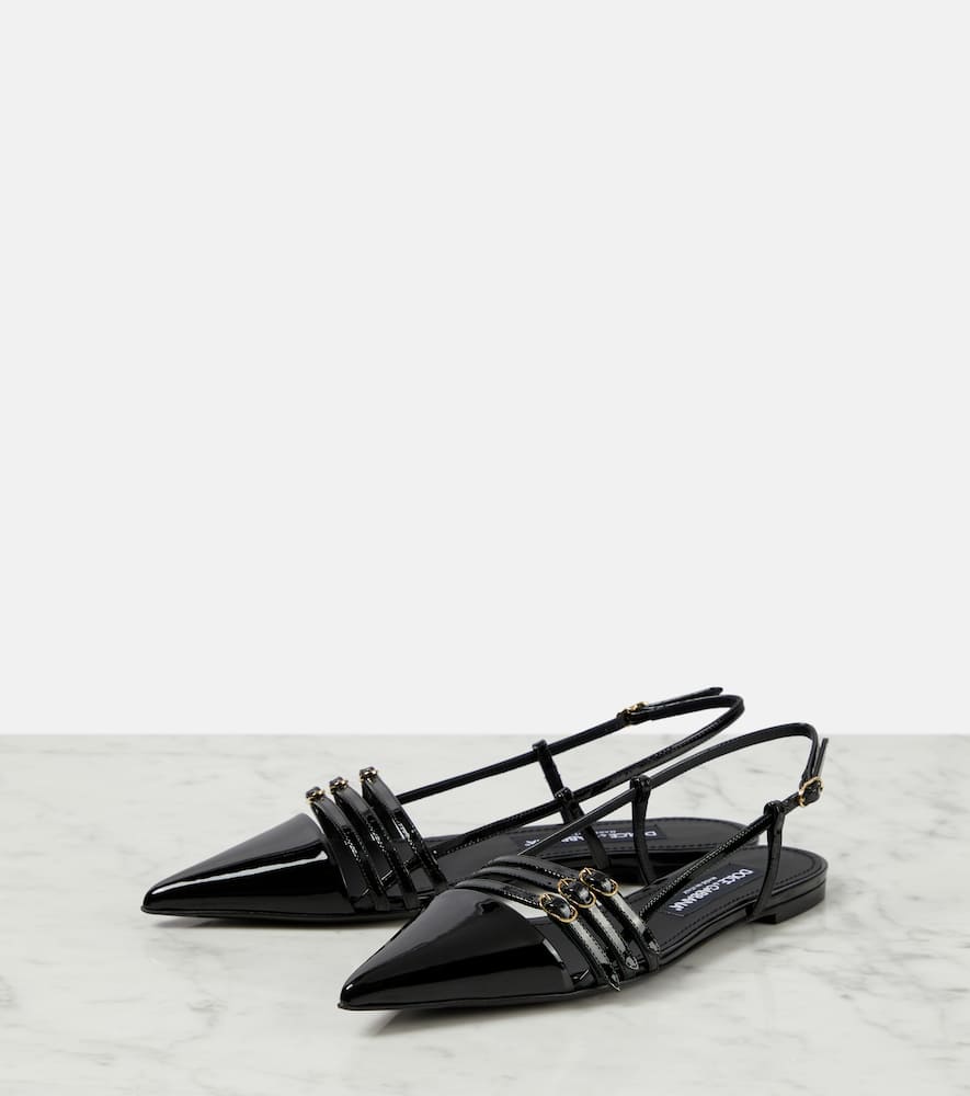 Dolce&Gabbana Patent leather slingback ballet flats