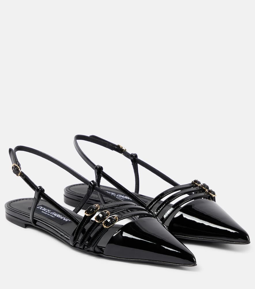 Dolce&Gabbana Patent leather slingback ballet flats