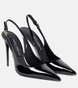 Dolce&Gabbana Patent leather slingback pumps
