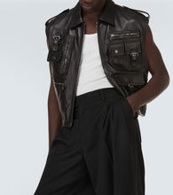 Dolce&Gabbana Pocket-detail sleeveless leather jacket