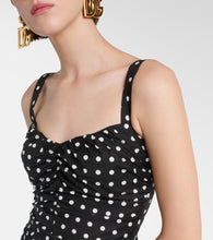 Dolce&Gabbana Polka-dot cotton-blend minidress