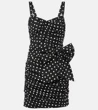 Dolce&Gabbana Polka-dot cotton-blend minidress. Dolce&Gabbana 波点棉质混纺迷你连衣裙