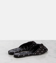Dolce&Gabbana Polka-dot satin mules