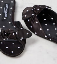 Dolce&Gabbana Polka-dot satin mules