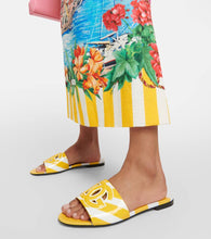 Dolce&Gabbana Portofino DG patent leather slides