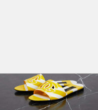 Dolce&Gabbana Portofino DG patent leather slides