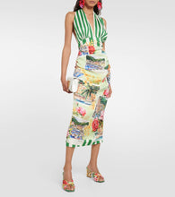 Dolce&Gabbana Portofino halterneck silk-blend midi dress