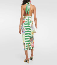 Dolce&Gabbana Portofino halterneck silk-blend midi dress