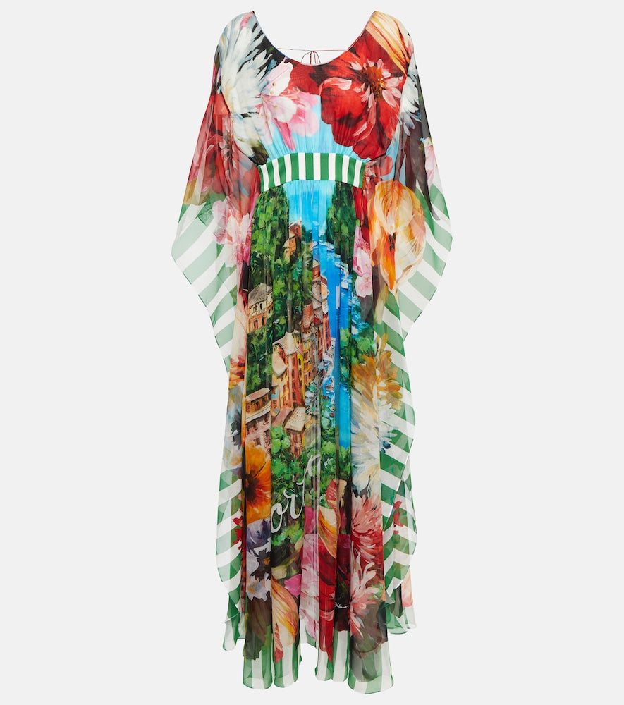 Dolce&Gabbana Portofino printed silk chiffon gown. Dolce&Gabbana Portofino 印花真丝雪纺礼服