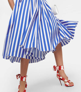 Dolce&Gabbana Portofino striped cotton midi dress