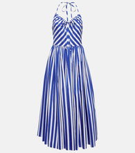Dolce&Gabbana Portofino striped cotton midi dress