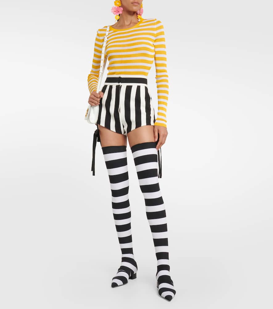 Dolce&Gabbana Portofino striped over-the-knee boots