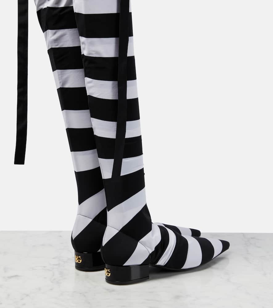 Dolce&Gabbana Portofino striped over-the-knee boots