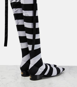 Dolce&Gabbana Portofino striped over-the-knee boots