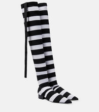 Dolce&Gabbana Portofino striped over-the-knee boots