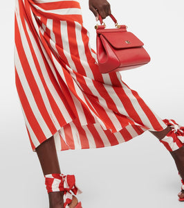 Dolce&Gabbana Portofino striped silk-blend maxi dress