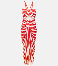Dolce&Gabbana Portofino striped silk-blend maxi dress