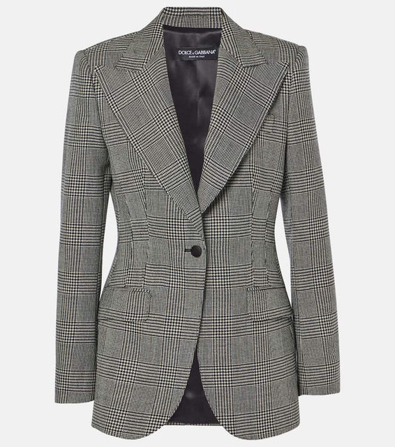 Dolce&Gabbana Prince of Wales check virgin wool blazer