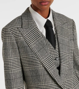 Dolce&Gabbana Prince of Wales check wool-blend blazer