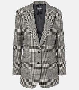 Dolce&Gabbana Prince of Wales check wool-blend blazer