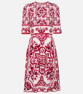 Dolce&Gabbana Printed charmeuse midi dress