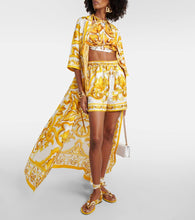 Dolce&Gabbana Printed silk twill sandals