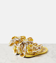 Dolce&Gabbana Printed silk twill sandals