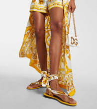 Dolce&Gabbana Printed silk twill sandals