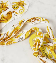 Dolce&Gabbana Printed silk twill sandals