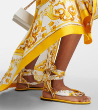 Dolce&Gabbana Printed silk twill sandals