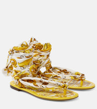 Dolce&Gabbana Printed silk twill sandals